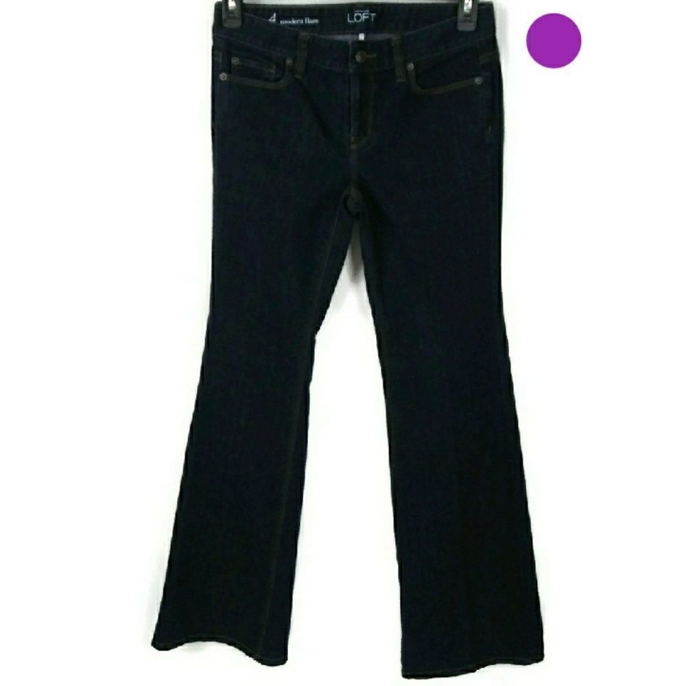 Ann‎ Taylor Loft Modern Flare Blue Jeans Sz 4